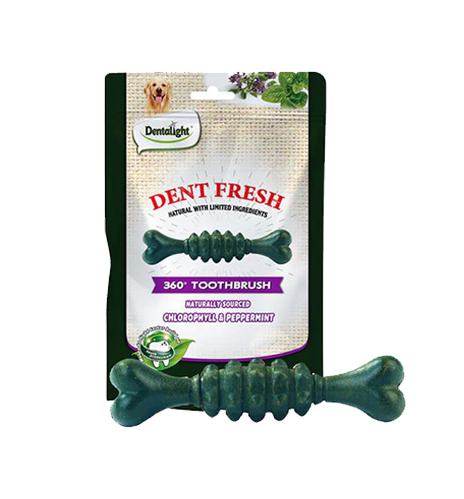 Dentalight Dent Fresh Chlorophyll & Peppermint 18s Dog Treats 150g