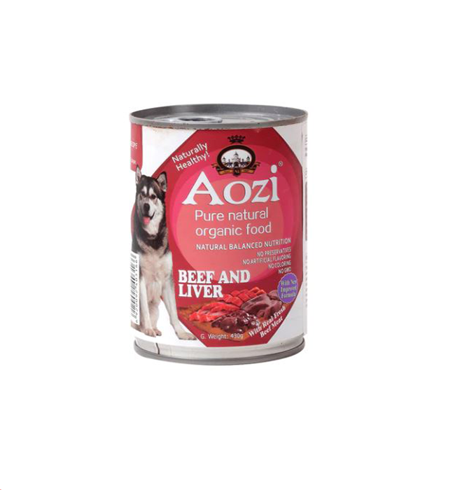 Aozi Can Dog Wet Food Beef & Liver 430g