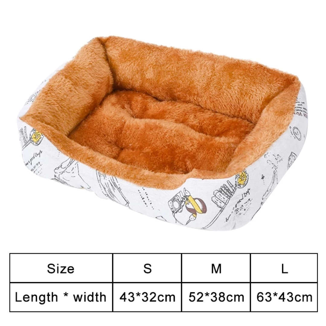 Cozy Rectangular Pet Bed Large