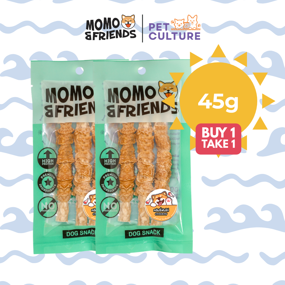 Momo & Friends Crunchy Chicken Meat Roll 45g B1T1