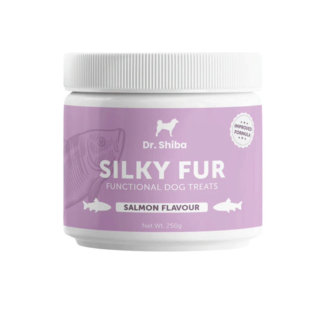 Dr. Shiba Silky Fur Functional Dog Treats Salmon Flavour 250g