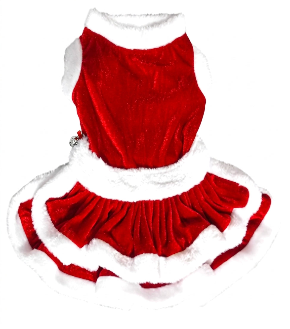 ODRA POOCH COUTURE PET CLOTHES CHRISTMAS LAYERED DRESS S-4XL
