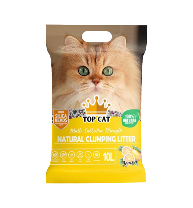 Top Cat Clumping Bentonite Cat Litter Sand Lemon Scent 10L