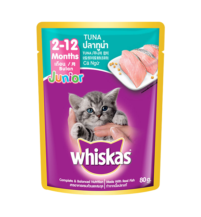 Whiskas Pouch Junior Tuna Wet Food 80g
