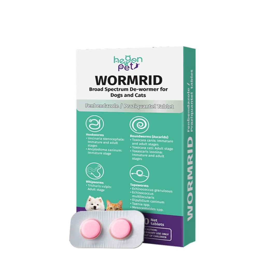 Hegen Wormrid Broad spectrum De-wormer for dogs and cats