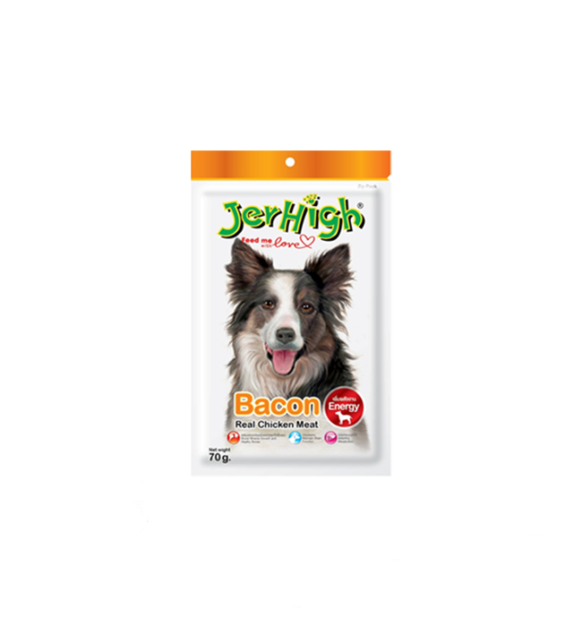 Jerhigh Treats for Dogs Bacon 70g