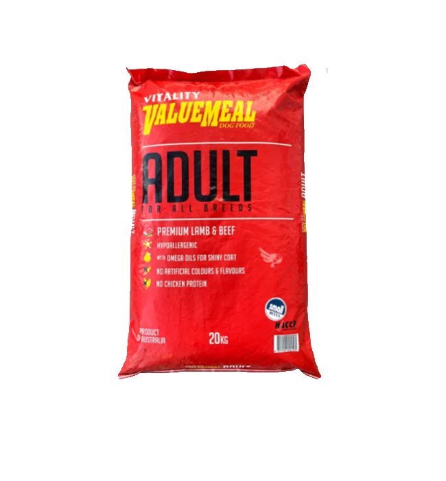 Vitality value meal dog food best sale