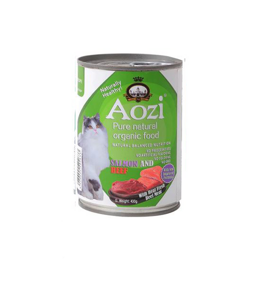 Aozi Cat Can Wet Food Salmon & Beef 430g