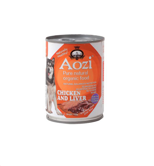 Aozi Can Dog Wet Food Chicken & Liver 430g