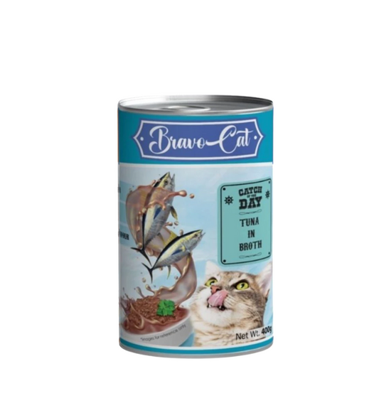 Bravo Cat Soup Meal Can Wet Food Tuna in Broth Adult Cat 400g