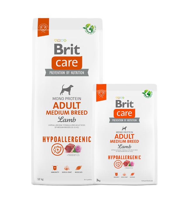Brit Care Adult Medium Breed Hypoallergenic Lamb and Rice
