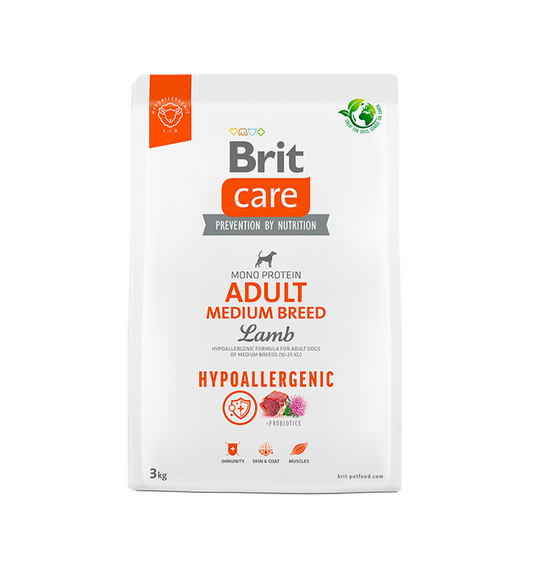 Brit Care Adult Medium Breed Hypoallergenic Lamb 3kg