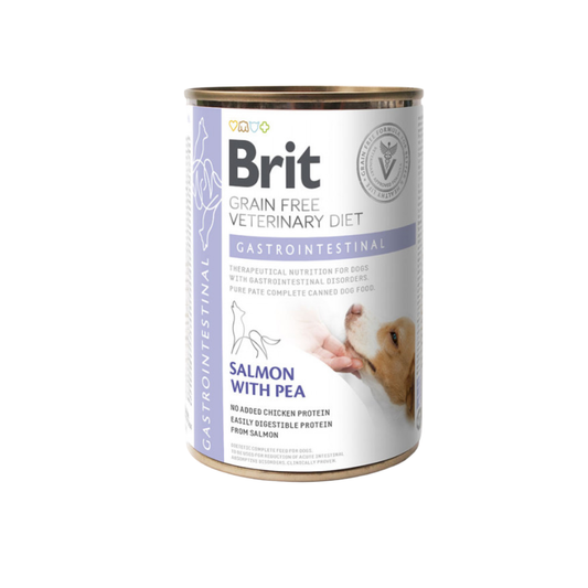 Brit Grain-Free Veterinary Diet Gastrointestinal Salmon with Pea 400g Dog Wet Food