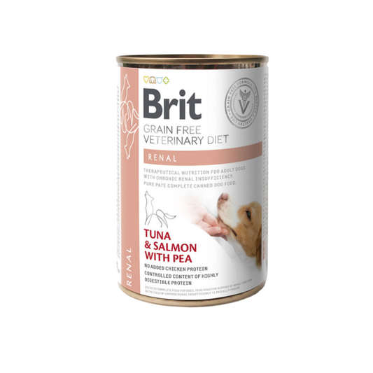 Brit Grain-Free Veterinary Diet Renal Tuna & Salmon with Pea 400g Dog Wet Food