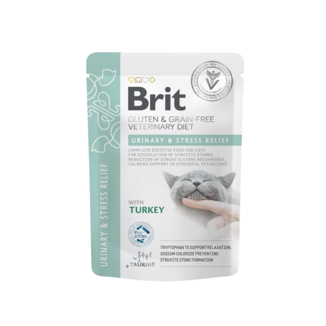 Brit Veterinary Diet Urinary & Stress Relief Wet Food For Cats 85g