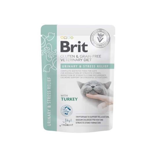 Brit Veterinary Diet Urinary & Stress Relief Wet Food For Cats 85g