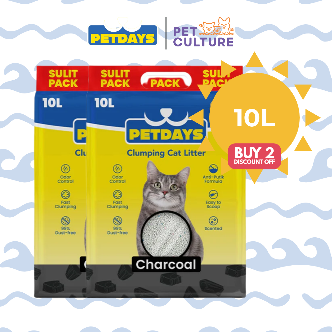 Buy 2 Discount Off Petdays Cat Litter Charcoal 10L