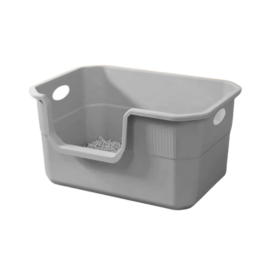 Cat Litter Box With Scoop Anti-Leak Grey