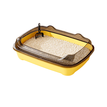 Cat Litter Box High Sides & Anti-Splash Design - Easy Clean Cat Toilet
