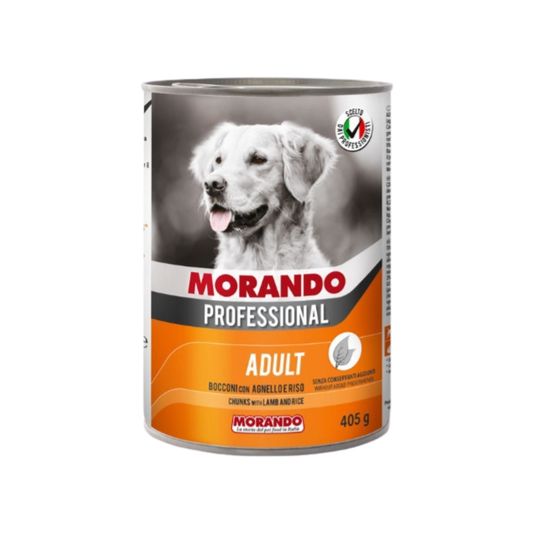 Morando Can Dog Adult Chunks w/ Lamb & Rice 405g