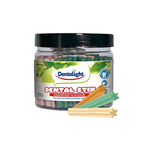 Dentalight Dental Stix  Dog Treats Assorted Flavour 220g