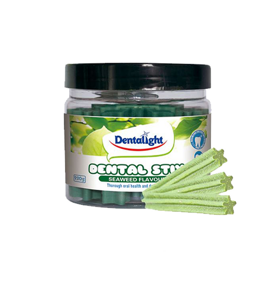 Dentalight Dental Stix Dog Treats Seaweed 220g