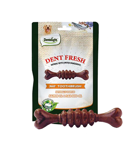 Dentalight Dent Fresh Salmon Oil & Flax Seed Oil 18s Dog Treats 150g