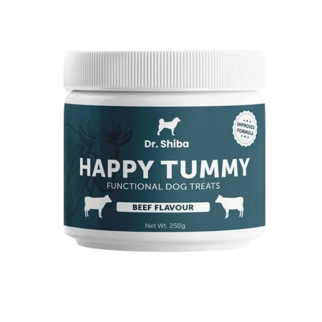Dr. Shiba Happy Tummy Functional Dog Treats Beef Flavour 250g