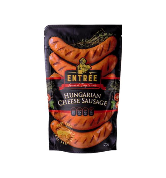 Entree Gourmet Dog Treats Hungarian Cheese Sausage 70g