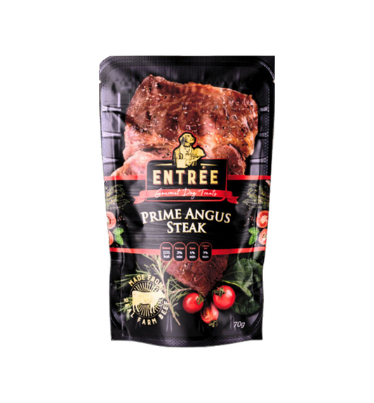 Entree Gourmet Dog Treats Prime Angus Steak 70g