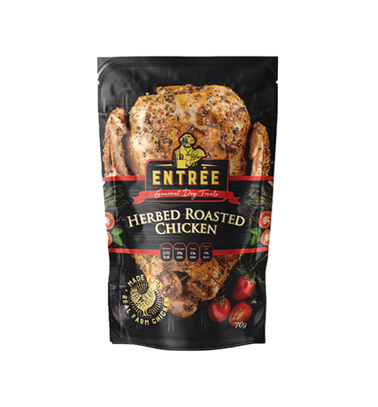 Entree Gourmet Dog Treats Herbed Roasted Chicken 70g