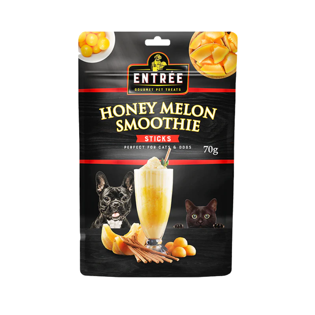 Entree Gourmet Pet Treats Honey Melon Smoothie Sticks 70g