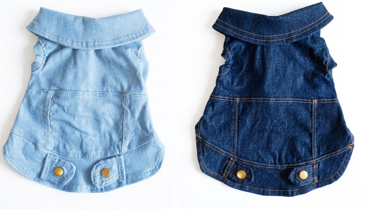 ODRA POOCH COUTURE PET CLOTHES DENIM VEST S-XL