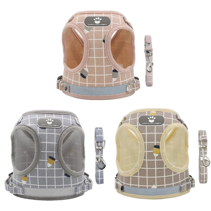 Lightweight & Breathable Mesh Pet Harness and Leash Set Medium
