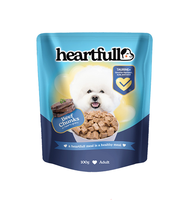 Heartfull  Pouch Dog Wet Food Beef 100g