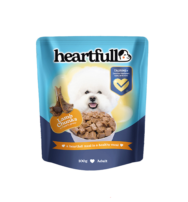 Heartfull  Pouch Dog Wet Food Lamb 100g