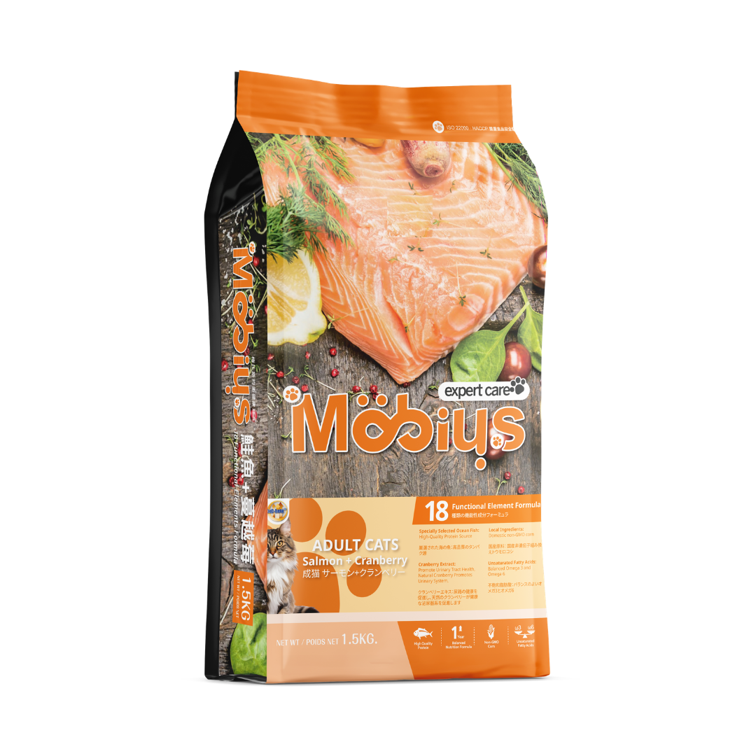 MOBIUS EXPERT CARE ADULT CATS SALMON+CRANBERRY IMMUNO-PRIME B FORMULA 1.5KG