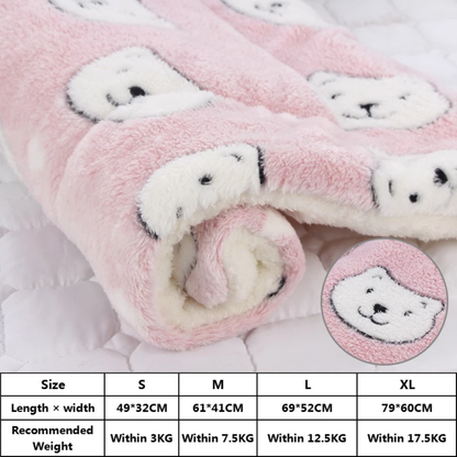 Ultra-Soft Reversible Fleece Pet Sleeping Mat Large