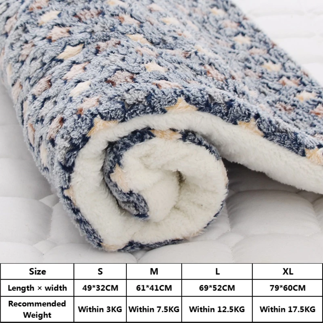 Ultra-Soft Reversible Fleece Pet Sleeping Mat Large