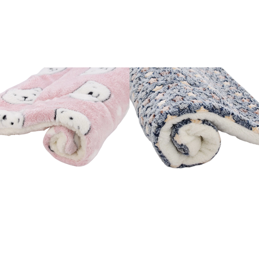 Ultra-Soft Reversible Fleece Pet Sleeping Mat Large