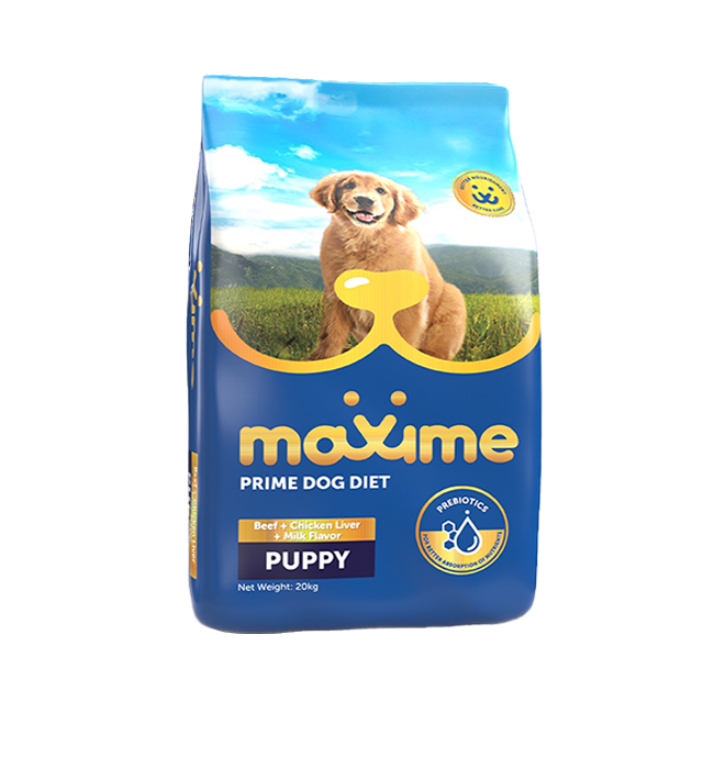 Maxime Dry Dog Food Puppy Beef, Chicken Liver & Milk Flavor