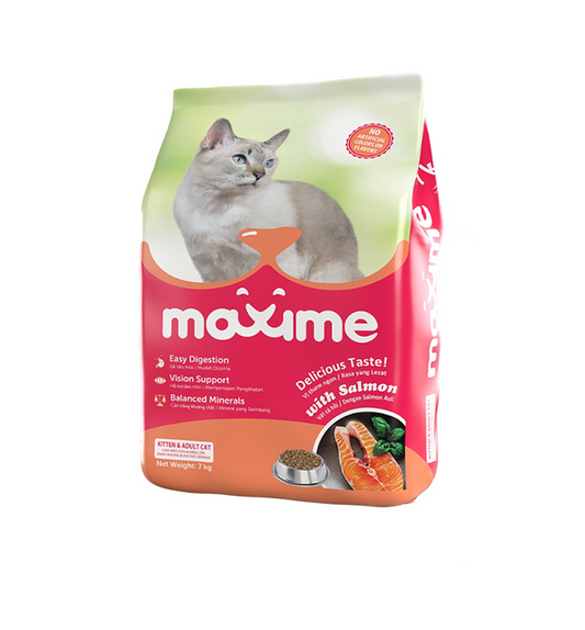 Maxime Dry Cat Food Kitten & Adult Salmon Flavor 7kg