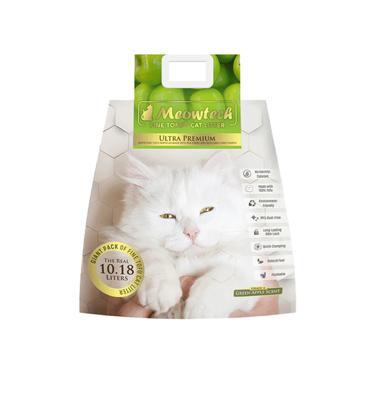 Meowtech Cat Litter Tofu Green Apple 10.18L