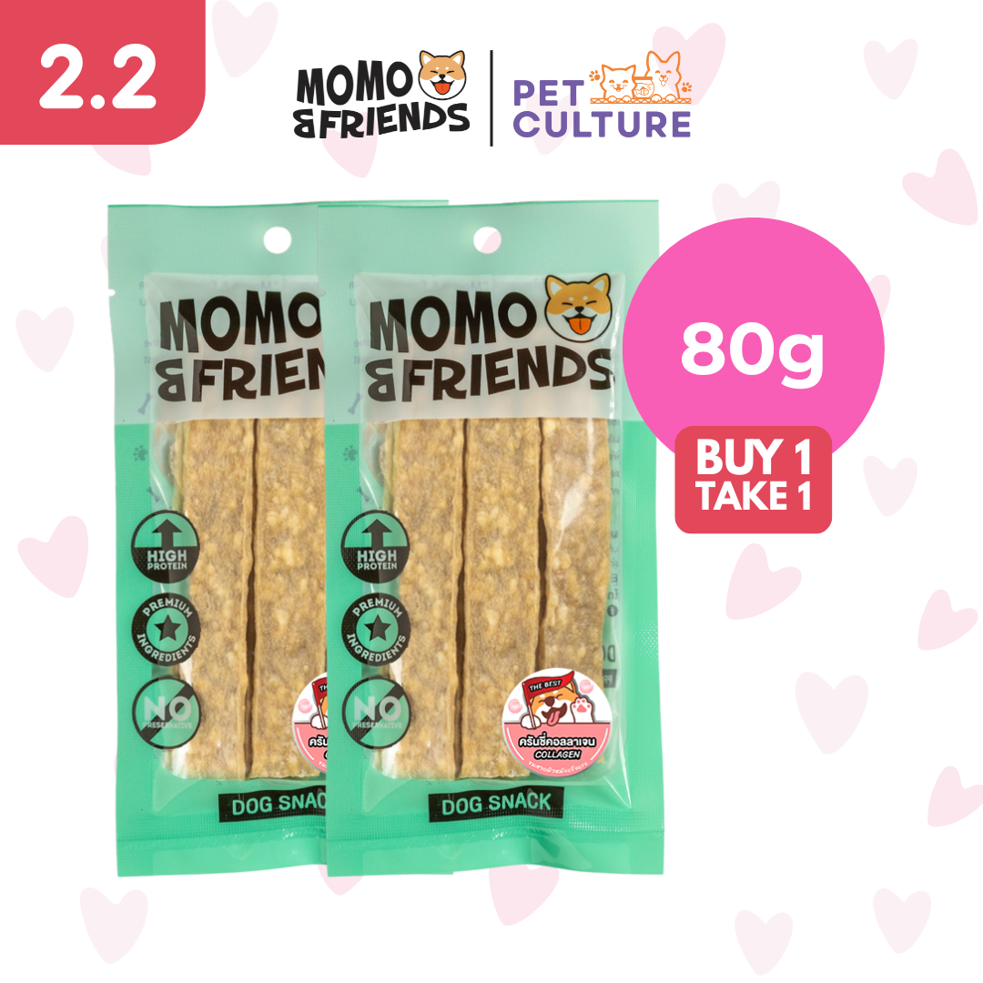 Momo & Friends Crunchy Ban Collagen 80g B1T1
