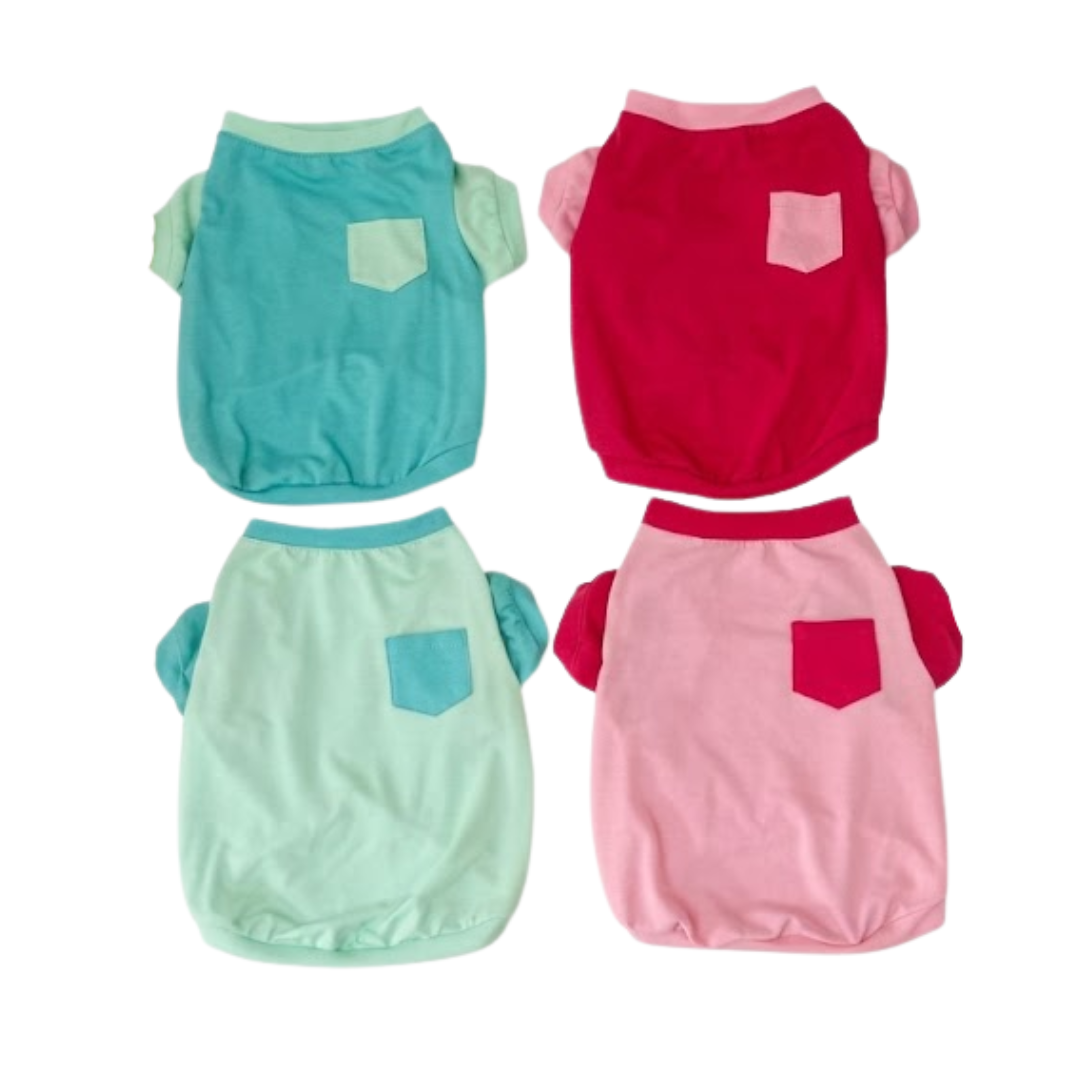 ODRA POOCH COUTURE PET CLOTHES TEES W/POCKET S-XL