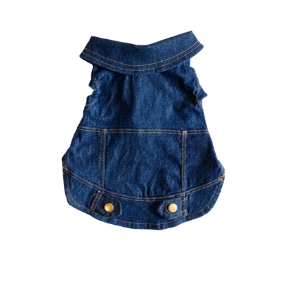 ODRA POOCH COUTURE PET CLOTHES DENIM VEST S-XL