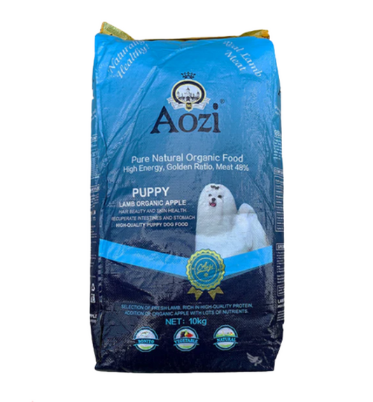 Aozi Organic Puppy Dry Dog Food Lamb And Apple 10kg