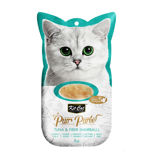 KitCat Purr Puree 4 x 15g Grain-Free Cat Food Toppers/Treats