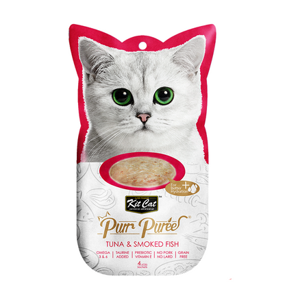 KitCat Purr Puree 4 x 15g Grain-Free Cat Food Toppers/Treats