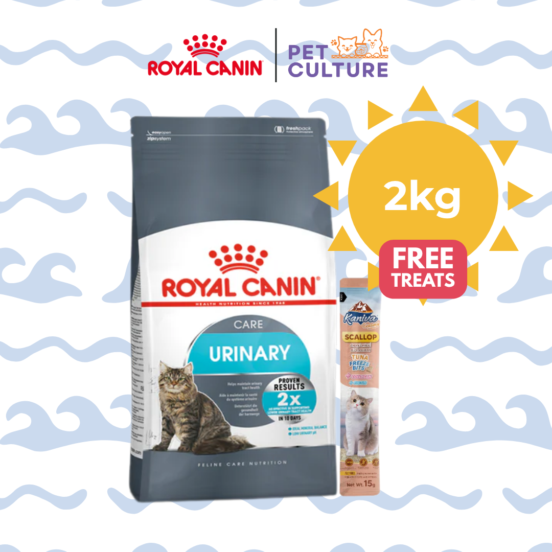 Royal Canin Urinary 2kg w/ KANIVA Creamy Tuna Topping Scallop + Tuna Freeze Bit 15g